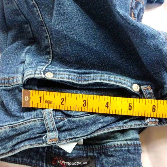 Vintage On n est pas des Anges Wide Pocket Flare Bottom High Rise Jeans - Picture 5 of 14